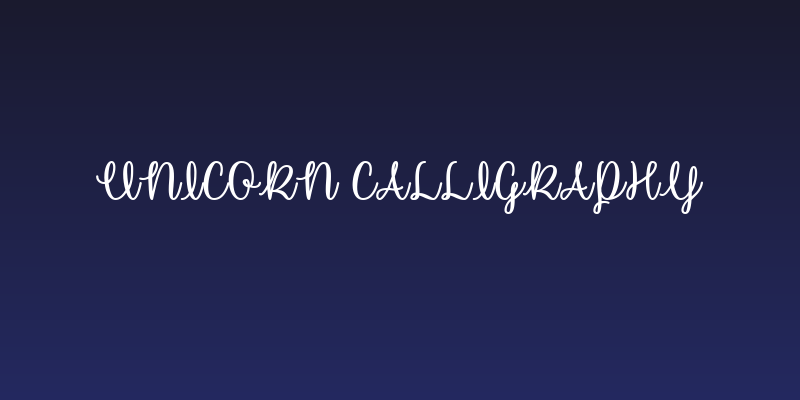 Unicorn Calligraphy Social Header