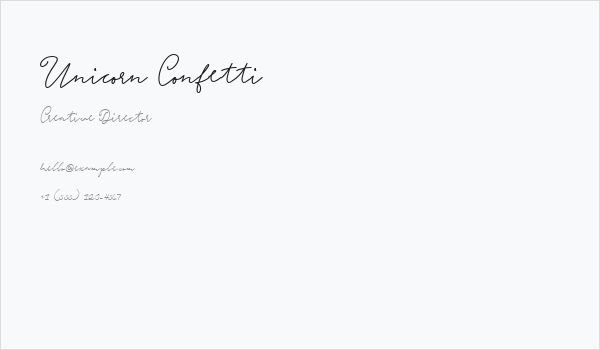 Unicorn Confetti Business Card