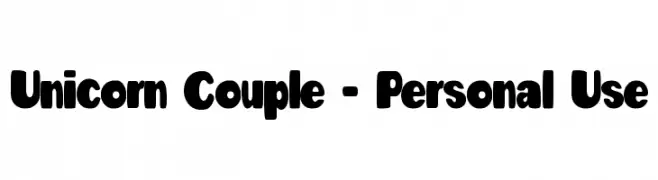 Unicorn Couple - Personal Use  नि: शुल्क फ़ॉन्ट्स डाउनलोड
