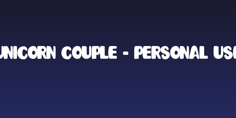 Unicorn Couple - Personal Use Social Header