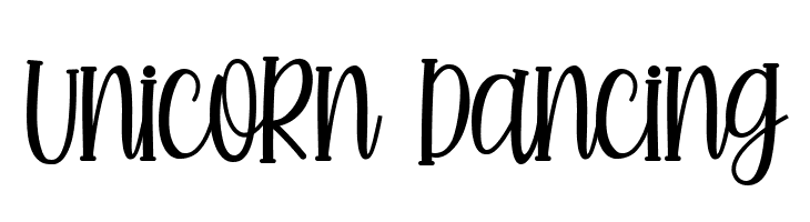 Unicorn Dancing  Frei Schriftart Herunterladen