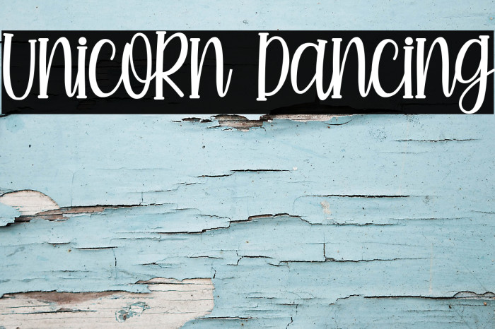 Unicorn Dancing Font examples