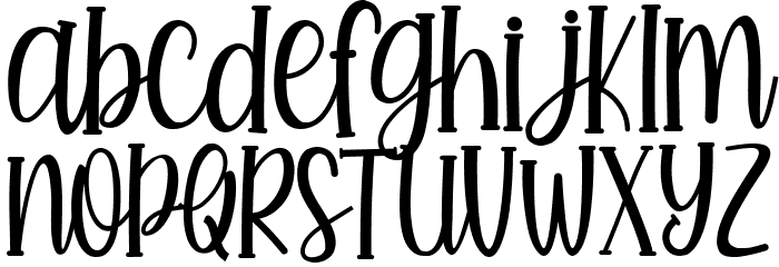 Unicorn Dancing Font LOWERCASE