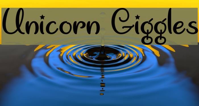 Unicorn Giggles Font examples