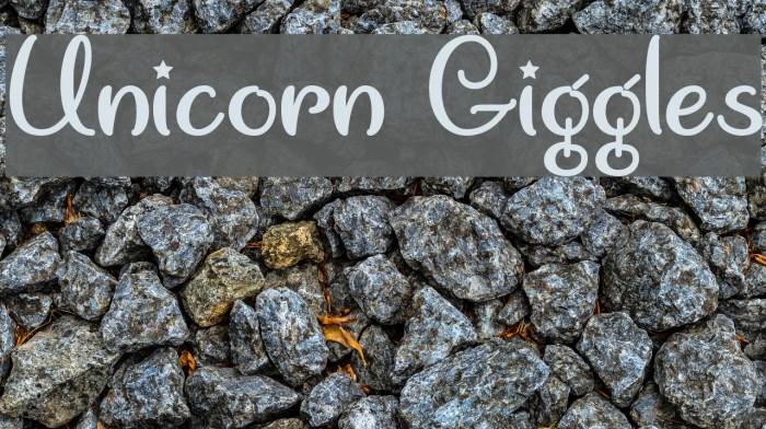 Unicorn Giggles Font examples
