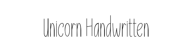 Unicorn Handwritten  नि: शुल्क फ़ॉन्ट्स डाउनलोड