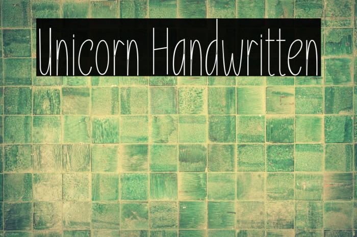 Unicorn Handwritten Example 1