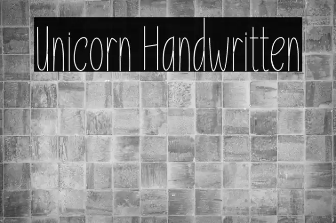 Unicorn Handwritten フォント examples
