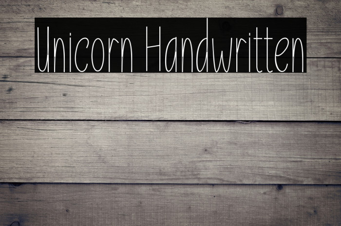 Unicorn Handwritten Example 2