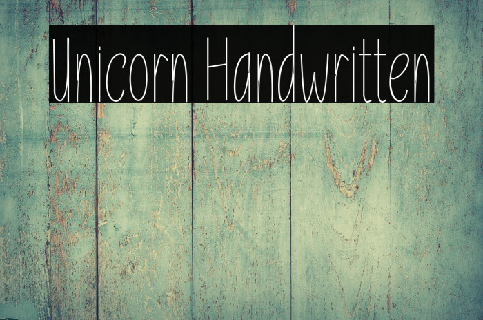 Unicorn Handwritten Example 3