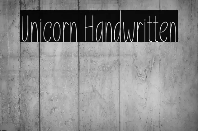Unicorn Handwritten フォント examples