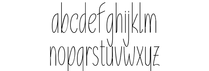 Unicorn Handwritten Font LOWERCASE