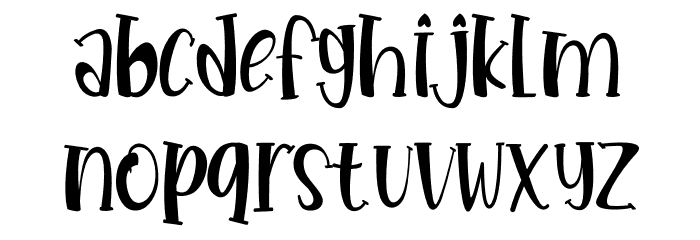 Unicorn Horn Font LOWERCASE