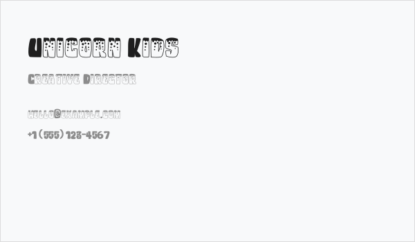 Unicorn Kids Business Card