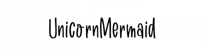 Unicorn Mermaid  Fuentes Gratis Descargar