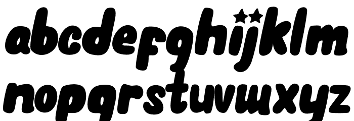 Unicorn Pop Font LOWERCASE