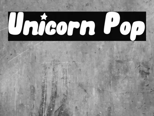 Unicorn Pop Font examples