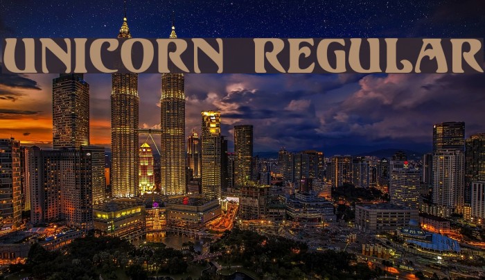 Unicorn Regular Font examples