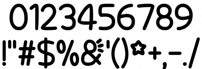 Unicorn Scribbles Font OTHER CHARS