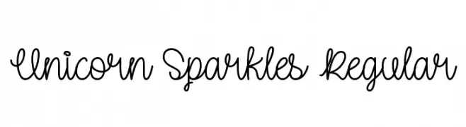 Unicorn Sparkles Regular  フリーフォントのダウンロード