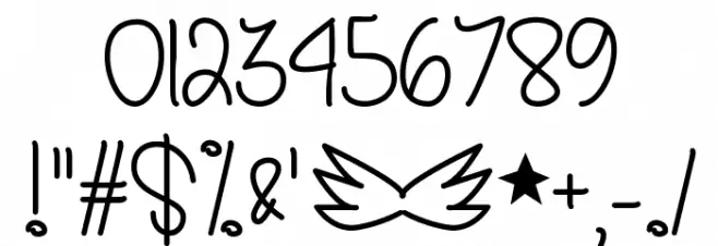 Unicorn Sparkles Regular Font OTHER CHARS