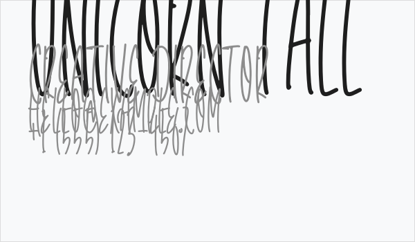 Unicorn Tall Business Card