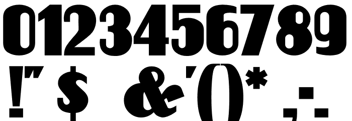 Unicorn Font OTHER CHARS