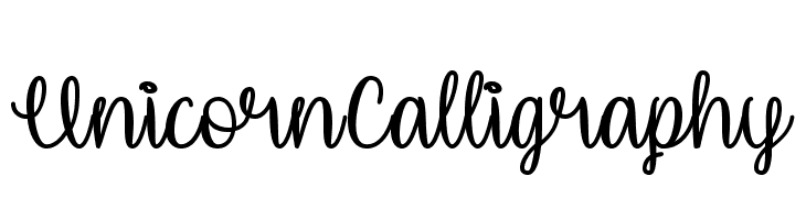 UnicornCalligraphy  नि: शुल्क फ़ॉन्ट्स डाउनलोड