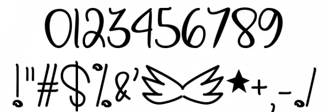 UnicornCalligraphy Font OTHER CHARS