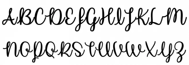 UnicornCalligraphy Font Litere mari