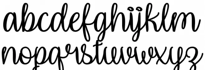 UnicornCalligraphy フォント 小文字