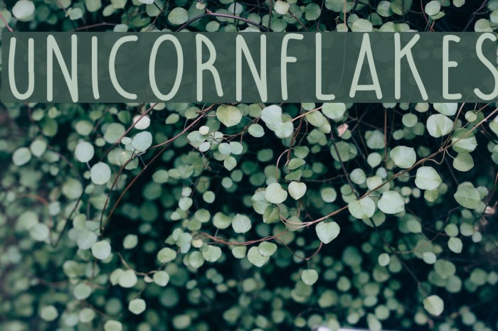 UnicornFlakes Font examples