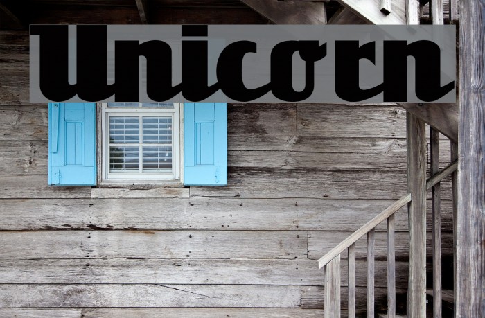 Unicorn Font examples