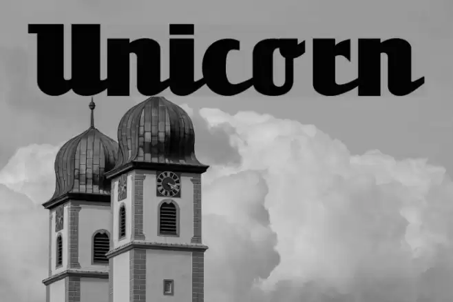 Unicorn Font examples