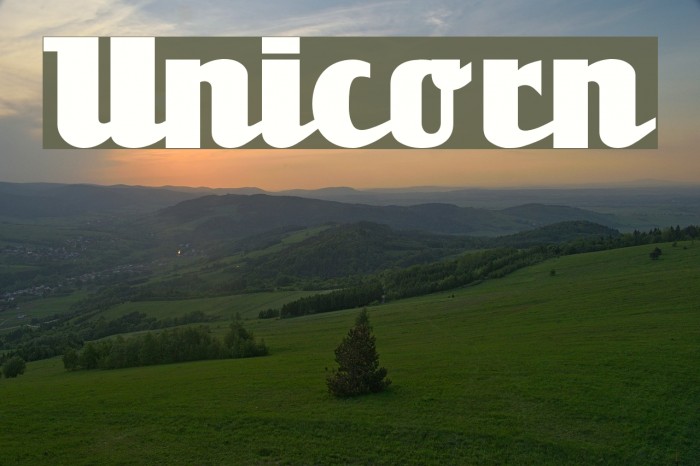 Unicorn Font examples