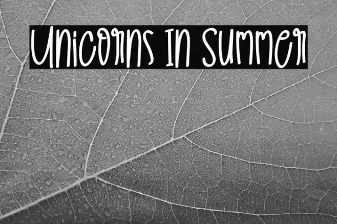 Unicorns In Summer Caratteri examples