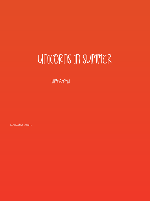 Unicorns In Summer Poster