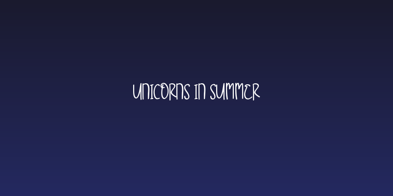 Unicorns In Summer Social Header