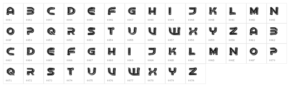 Unicorns Regular Character Map