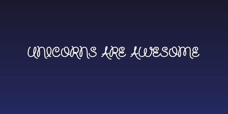Unicorns are Awesome Social Header