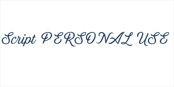 Unifier Script PERSONAL USE Regular Logo