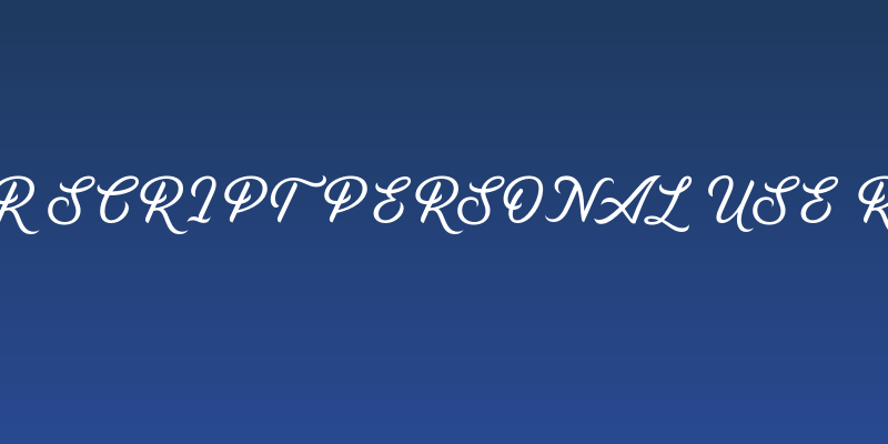 Unifier Script PERSONAL USE Regular Social Header