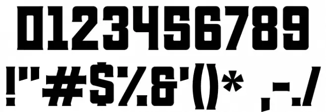 Uniform Bold Bold Font OTHER CHARS