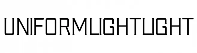 Uniform Light Light  Frei Schriftart Herunterladen