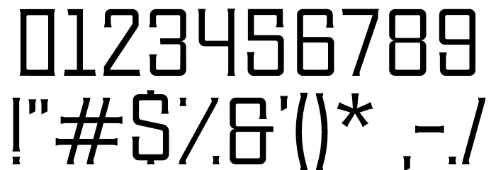 Uniform Light Light Font OTHER CHARS