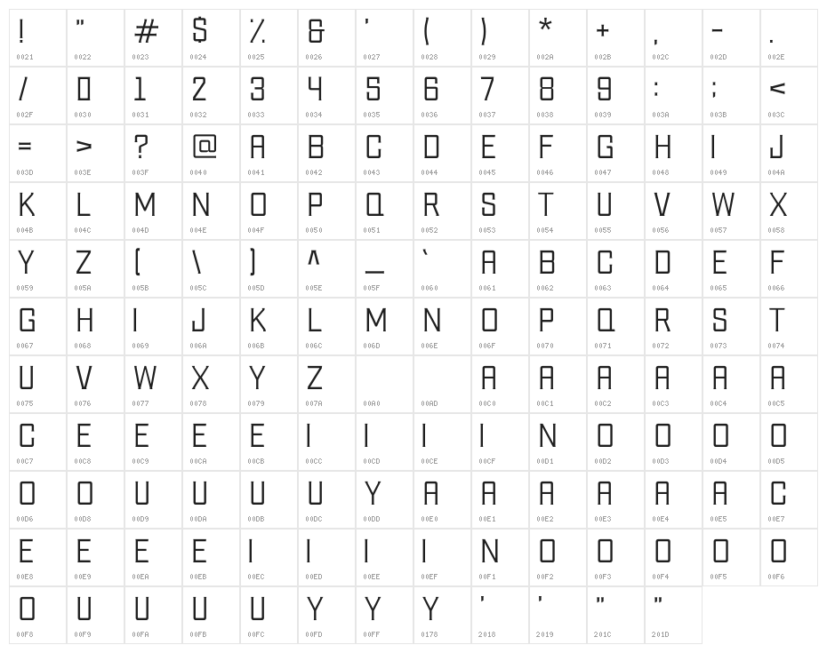 Uniform Light Light Character Map