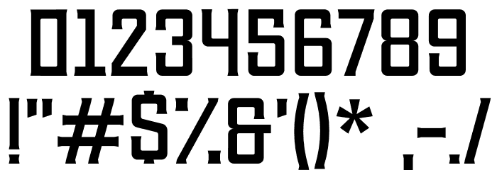 Uniform Regular Font OTHER CHARS