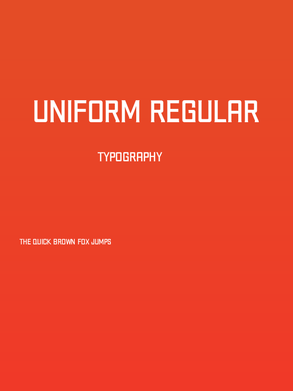Uniform Regular Poster