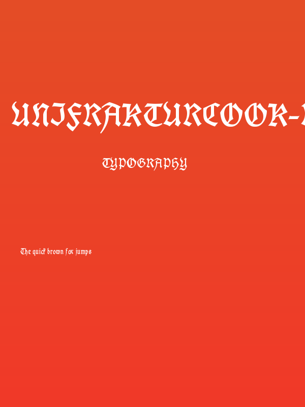 UnifrakturCook-Regular Poster