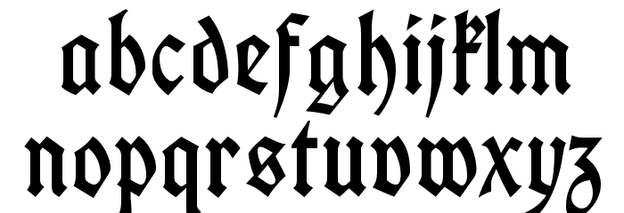 UnifrakturCook-Regular Font LOWERCASE